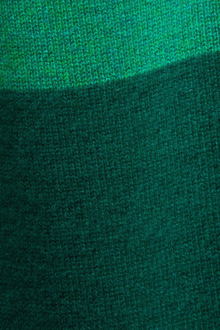 ‌POLO領橄欖球條紋羊絨毛衣, 翡翠綠, detail image number 6