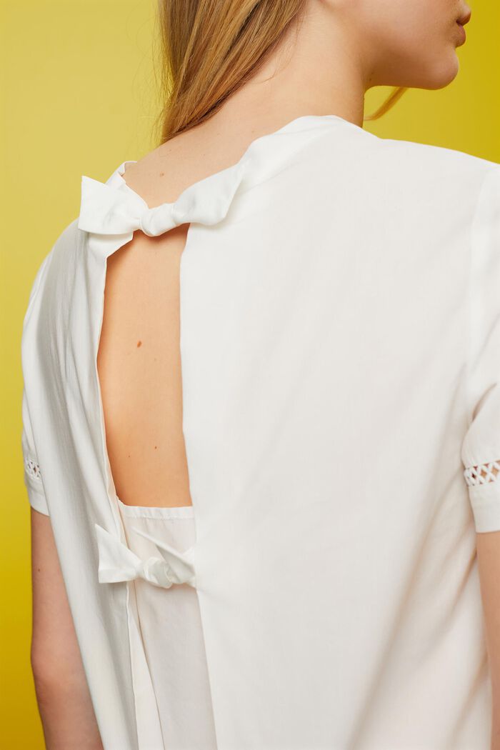Open-back blouse, TENCEL™, WHITE, detail image number 2