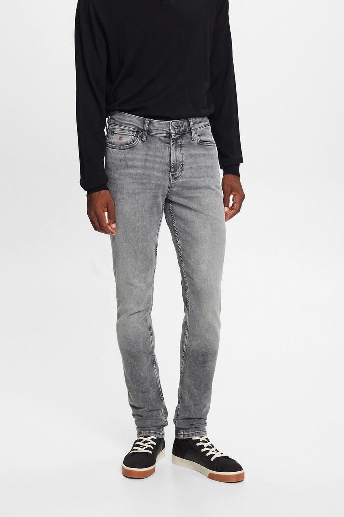 Mid-Rise Skinny Jeans, GREY LIGHT WASHED, detail image number 0