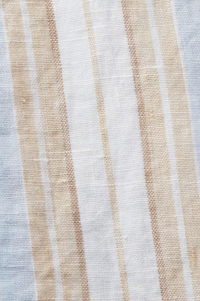 Striped shirt, 100% linen, SAND, detail image number 4