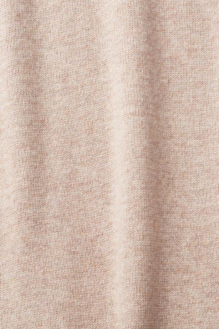 雙色調羊毛混紡連衣裙，LENZING™ ECOVERO™, 淺灰褐色, detail image number 1