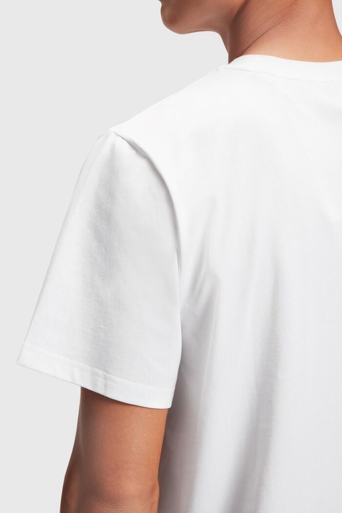 補丁裝飾T恤, 白色, detail image number 3