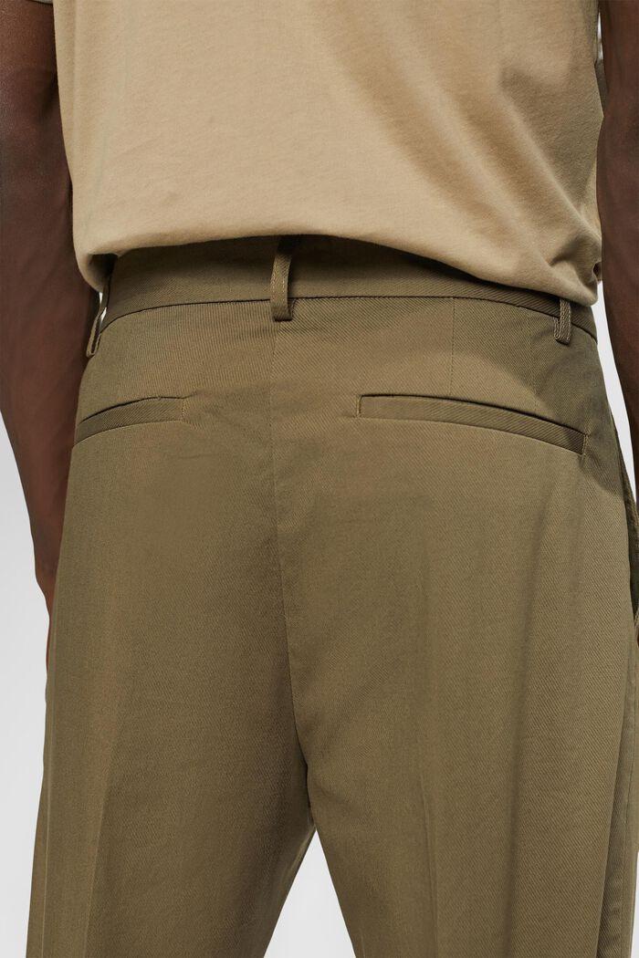 Relaxed fit chinos, KHAKI GREEN, detail image number 4