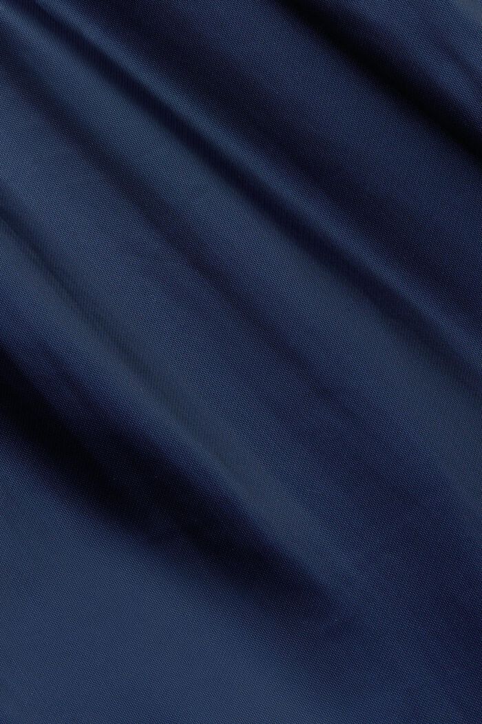 後背扭結交叉金屬光感吊帶連衣裙, 海軍藍, detail image number 5