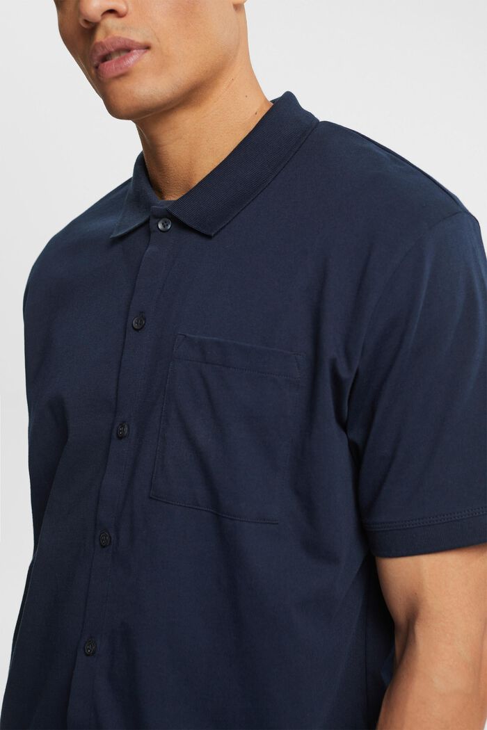 寬鬆剪裁襯衫, 海軍藍, detail image number 0