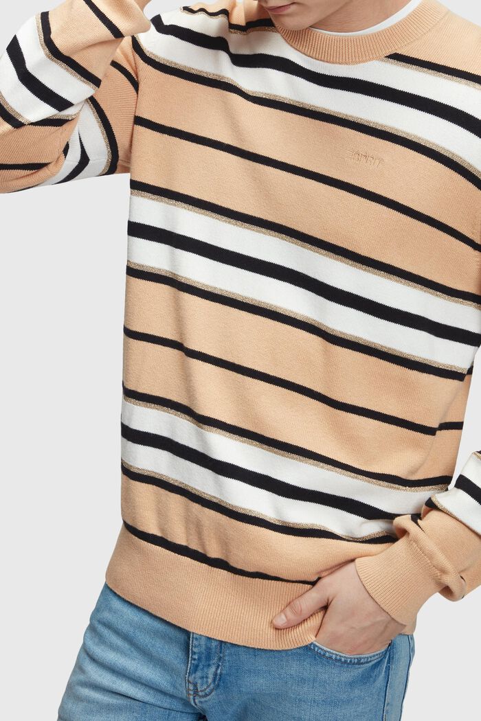 Striped jumper with cashmere, BEIGE, detail image number 2