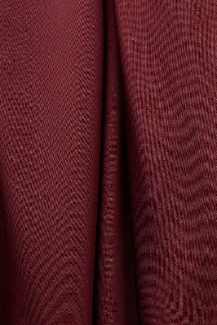 ‌緞面中長款半身裙, 酒紅色, detail image number 5