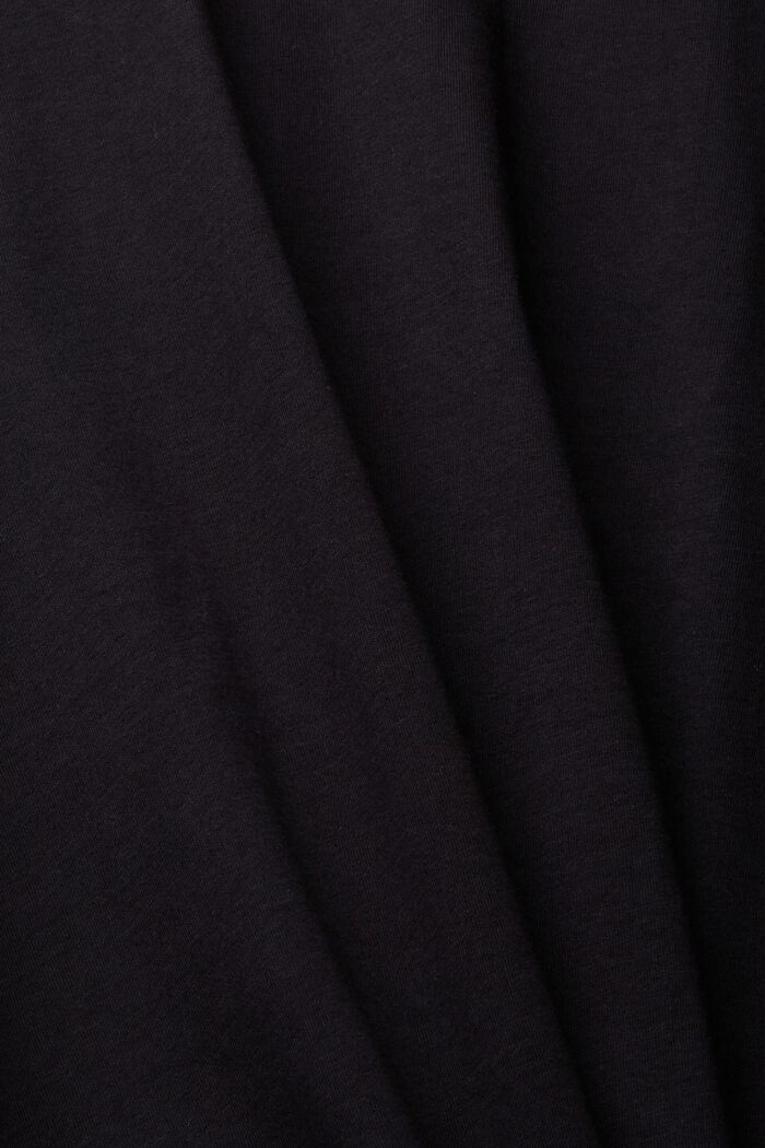 淨色 T 恤, 黑色, detail image number 1