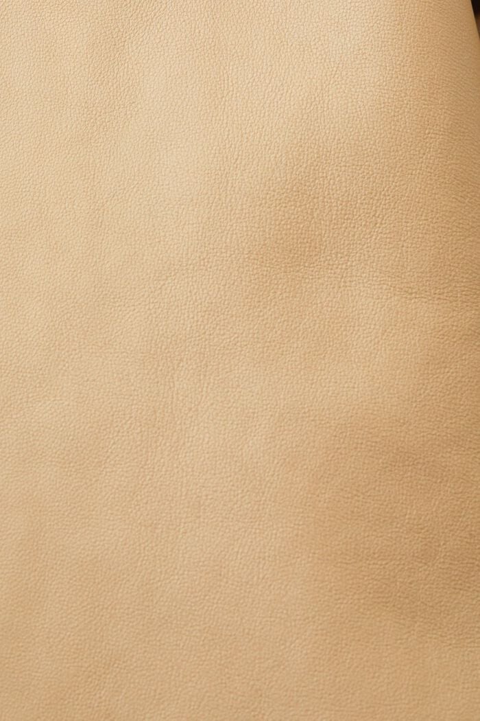 Multi-Functional Leather Parka, BEIGE, detail image number 6