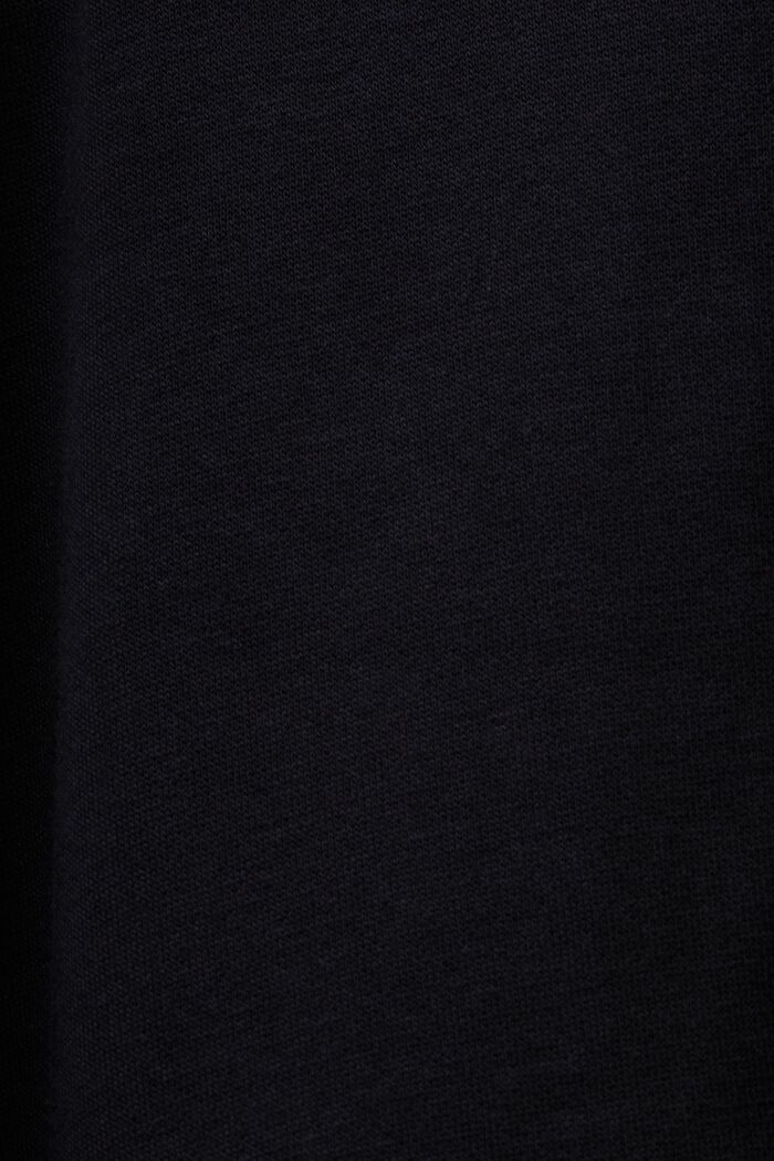 LOGO標誌刺繡連帽衛衣, 黑色, detail image number 5
