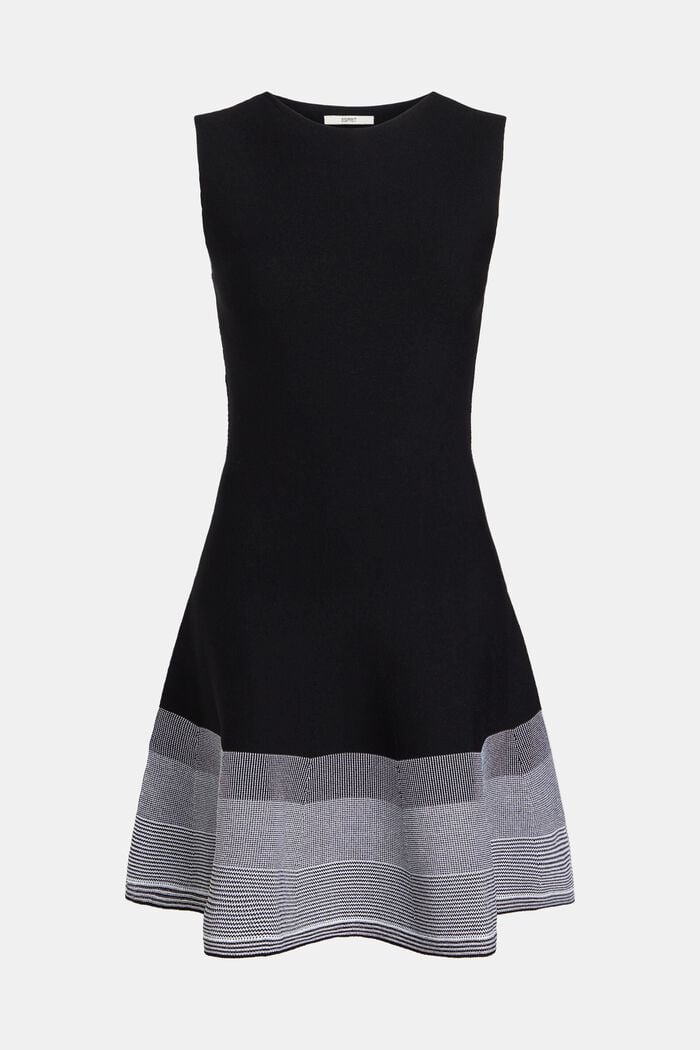 Seamless knit ombre dress, BLACK, detail image number 4