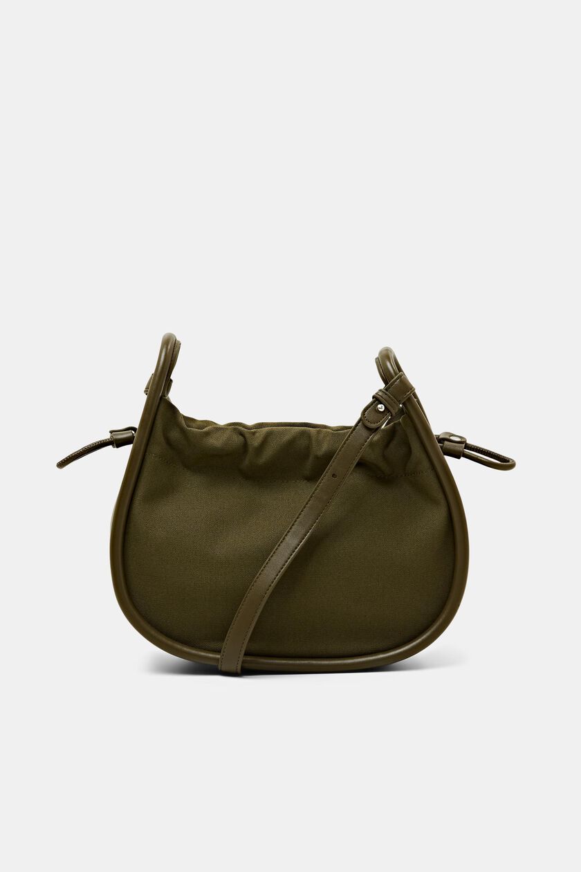Vegan Leather-Trimmed Shoulder Bag