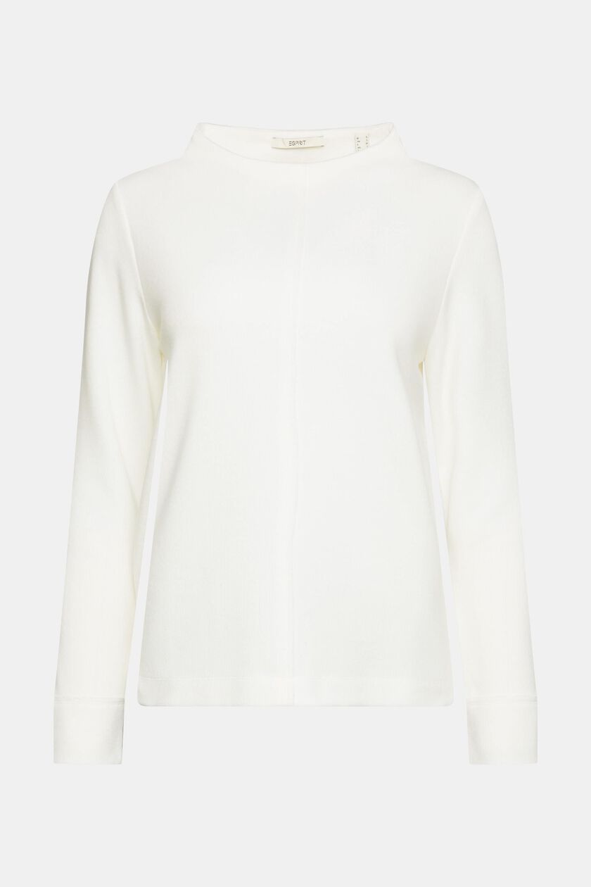 Stand-up collar sweatshirt, cotton blend