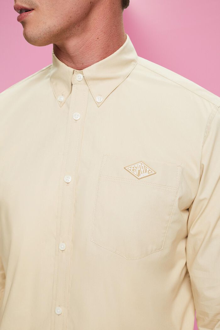 棉質扣角領襯衫, 米色, detail image number 2