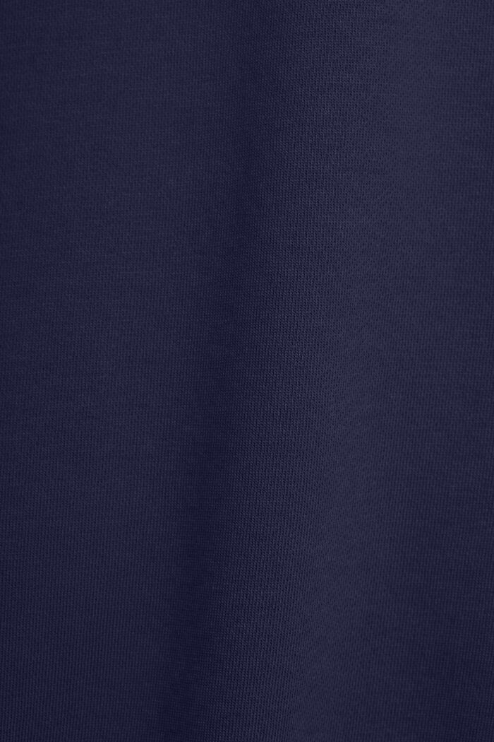 Unisex Cotton Fleece Logo Sweatshirt, NAVY, detail image number 5