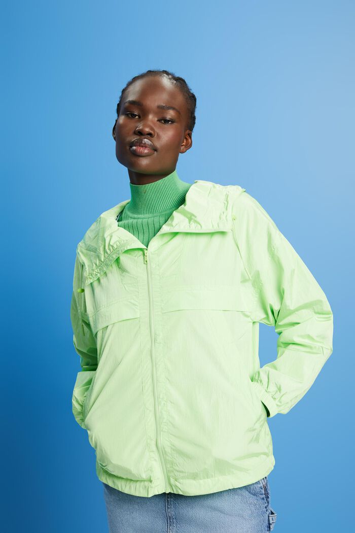 Lightweight jacket with a hood, CITRUS GREEN, detail image number 0