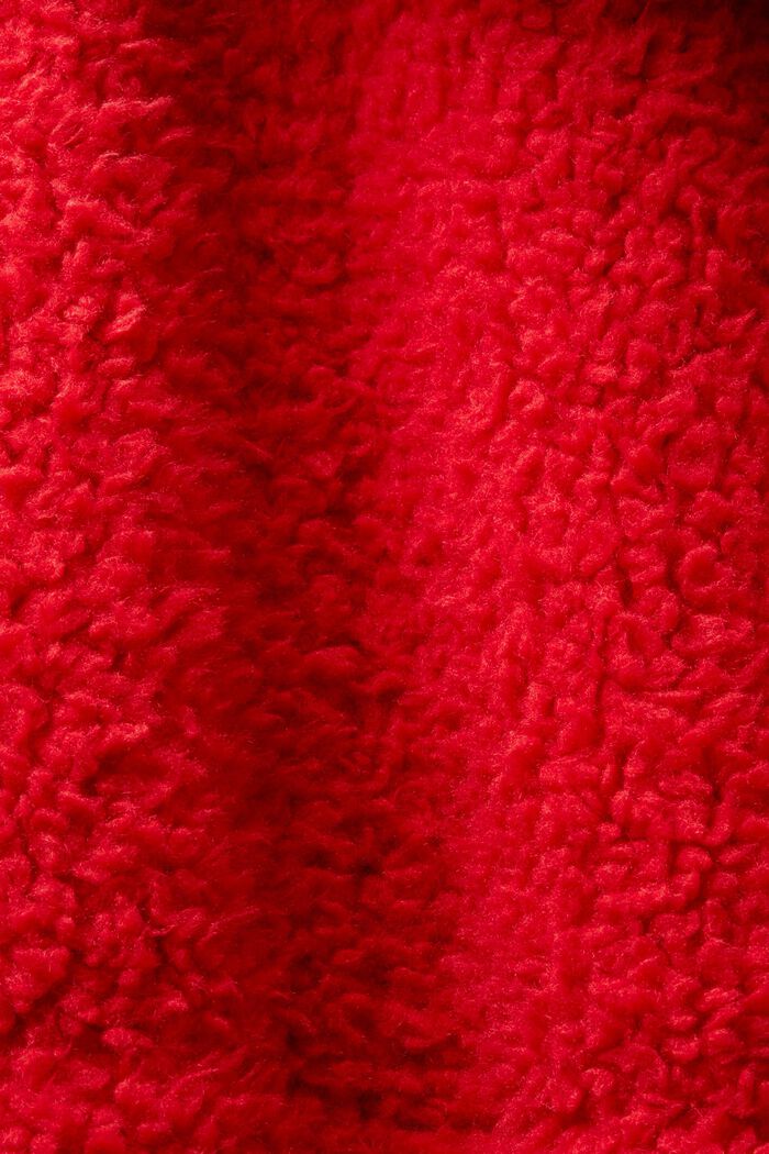 Faux Fur Hooded Parka, DARK RED, detail image number 6