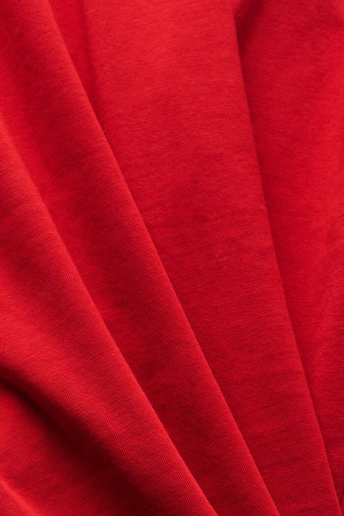 ‌棉質平織布背心, 深紅色, detail image number 4