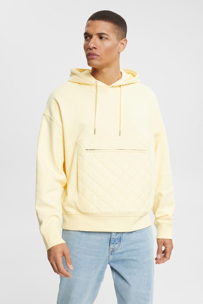 Oversized sweatshirt with zip pocket, PASTEL YELLOW, detail image number 0