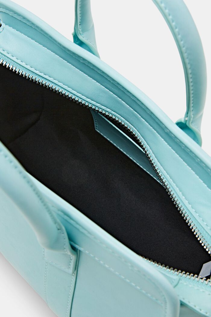 ‌人造皮革手提袋, 淺藍色, detail image number 3