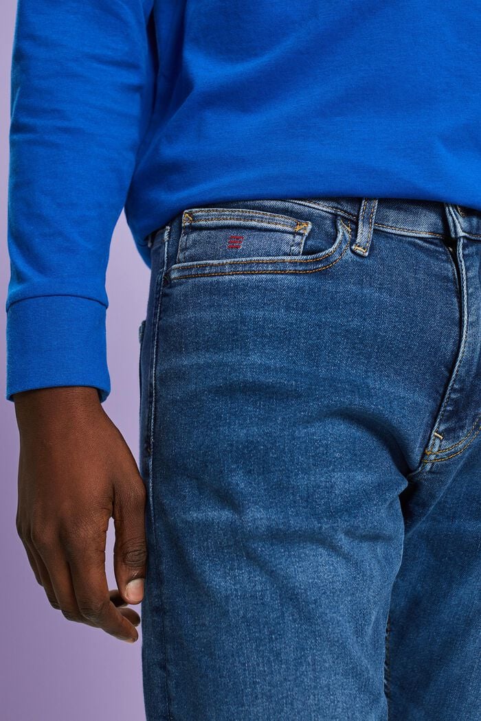 Mid-Rise Slim Jeans, BLUE MEDIUM WASH, detail image number 3