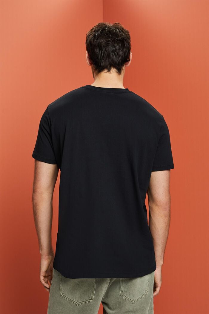 針織 T 恤, 黑色, detail image number 3