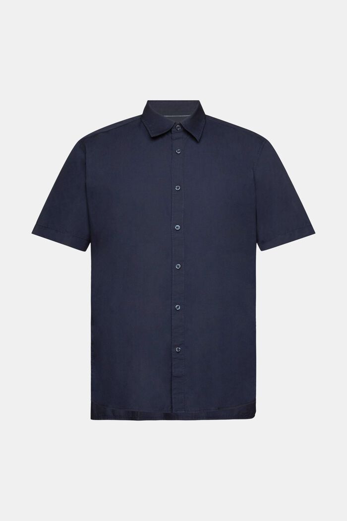 再生棉短袖襯衫, 海軍藍, detail image number 6