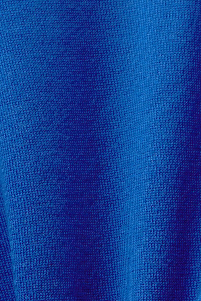 羊毛樽領毛衣, 藍色, detail image number 5