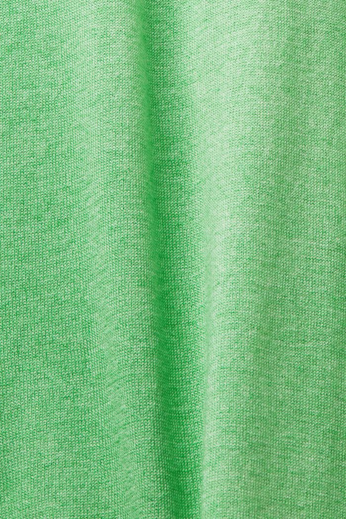 針織短袖POLO風恤衫, 柑橘綠, detail image number 4