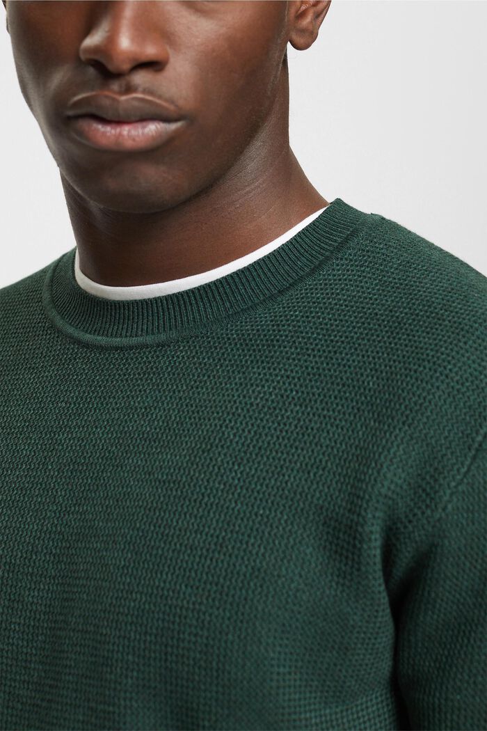 Knitted jumper, DARK TEAL GREEN, detail image number 0