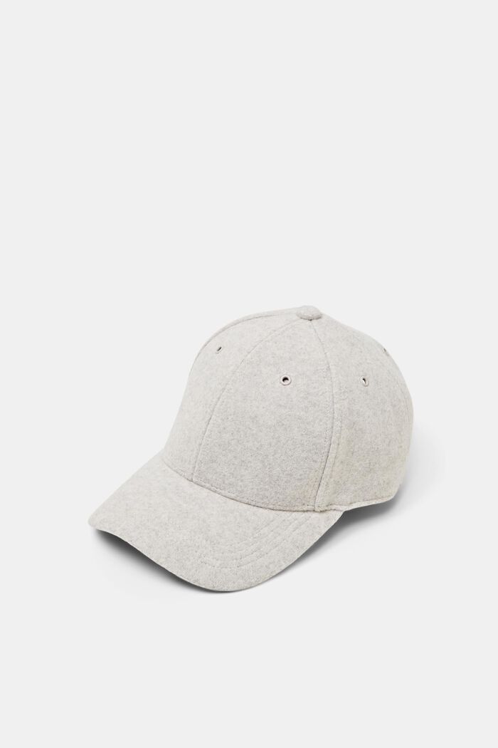 毛氈棒球帽, 米色, detail image number 0