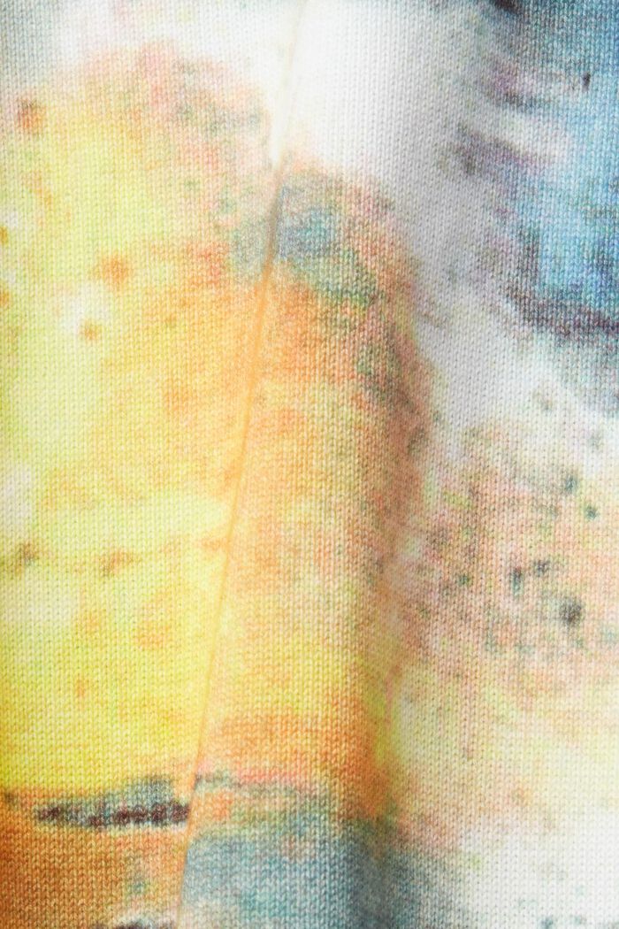 All-over landscape digital print sweater, DARK BLUE, detail image number 5