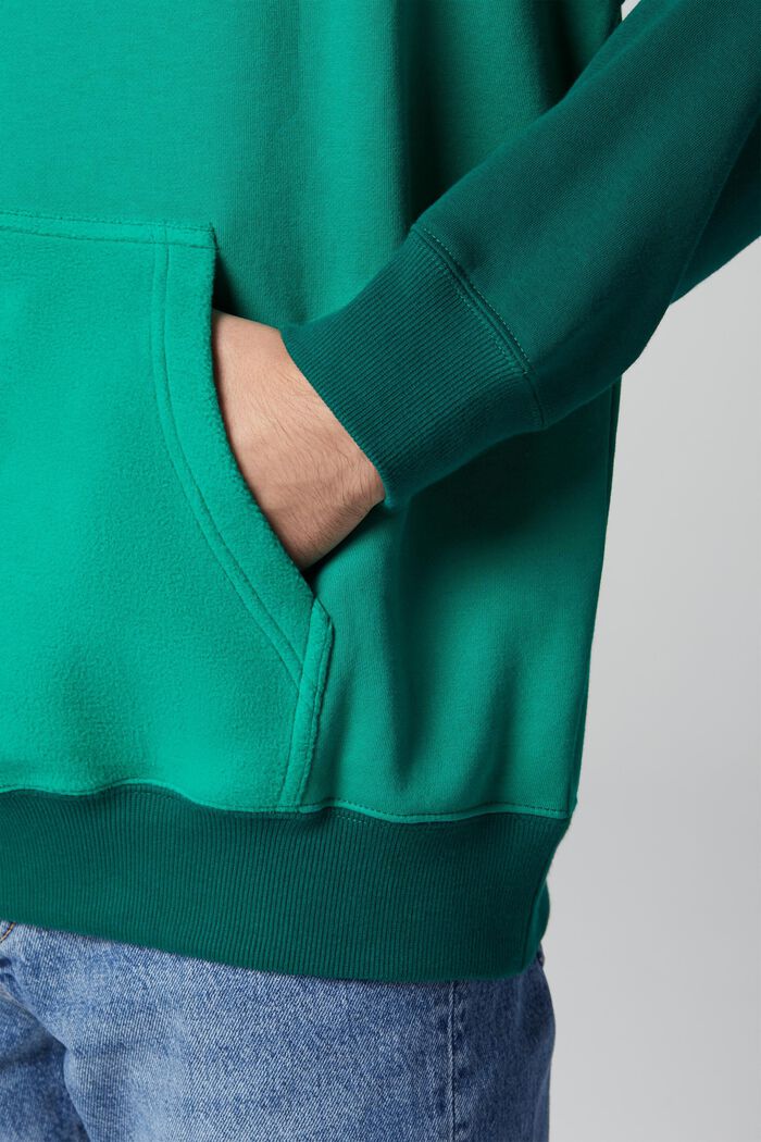 Unisex sweatshirt in a patchwork look, GREEN, detail image number 0