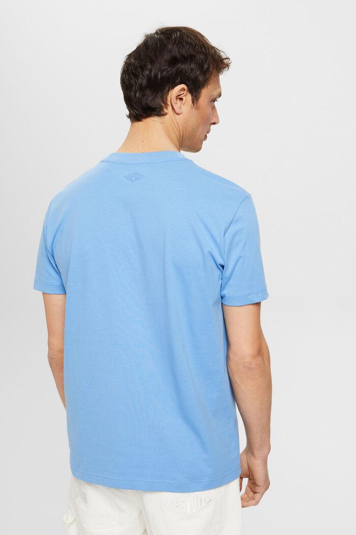 ‌復古LOGO標誌印花棉質T恤, 淺藍色, detail image number 3