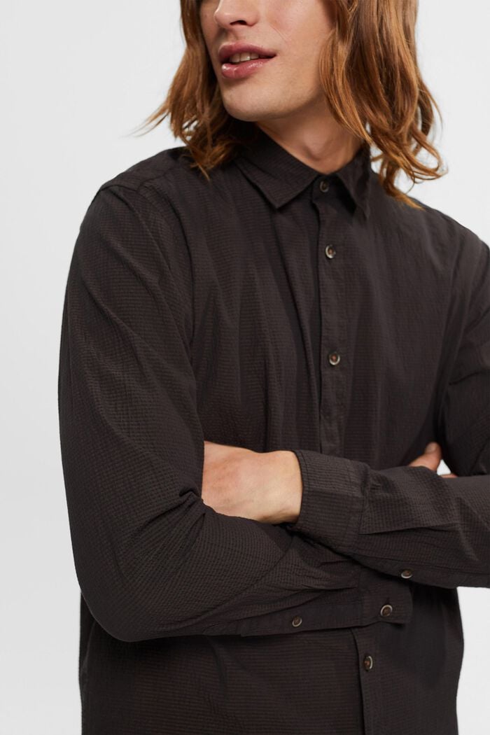 Textured shirt, ANTHRACITE, detail image number 2