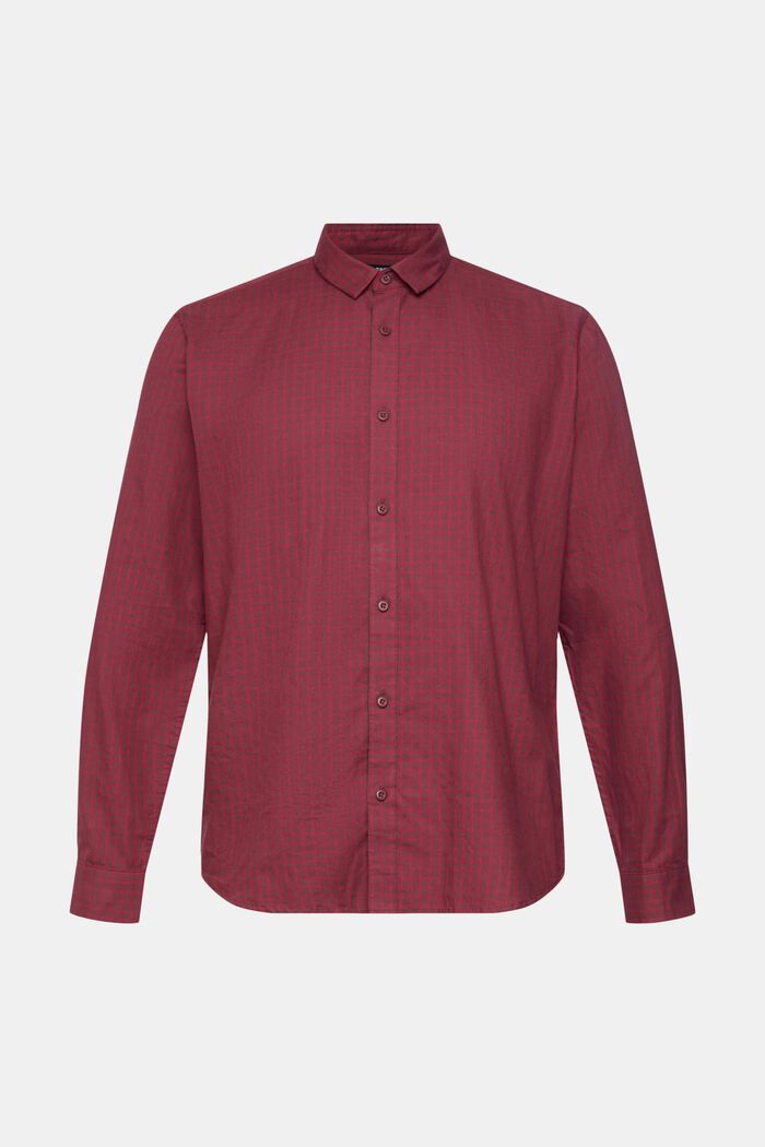 Checked slim fit shirt, BORDEAUX RED, detail image number 2