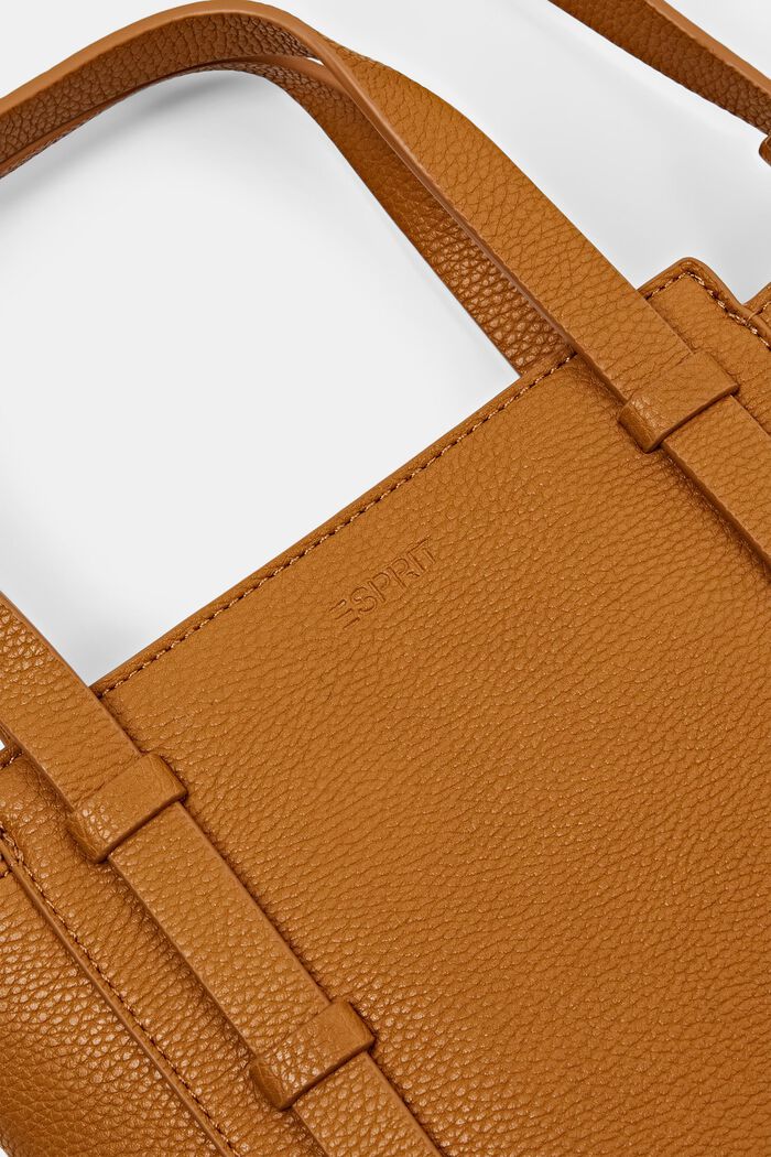 Vegan Leather Crossbody Bag, BRASS YELLOW, detail image number 1