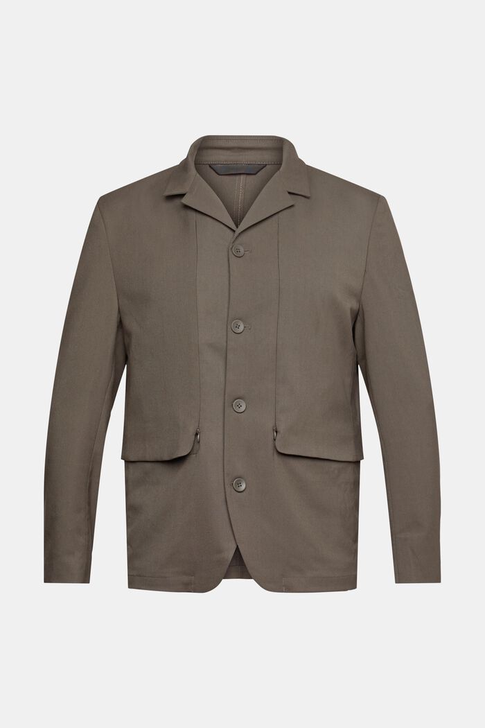 Made of recycled material: breathable tailored jacket, DARK KHAKI, detail image number 5