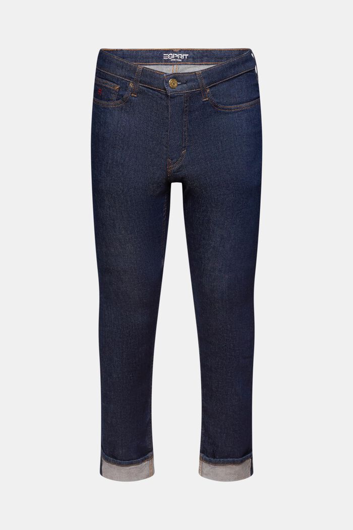 Premium Selvedge Mid-Rise Slim Jeans, BLUE RINSE, detail image number 7