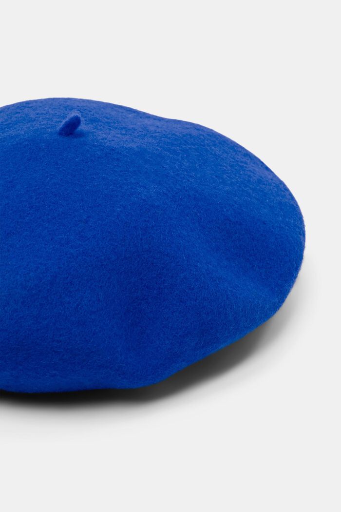 Blended wool beret, BRIGHT BLUE, detail image number 1