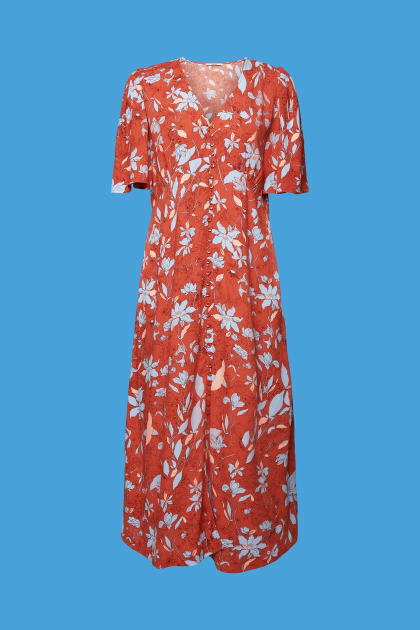 Midi dress with all-over pattern