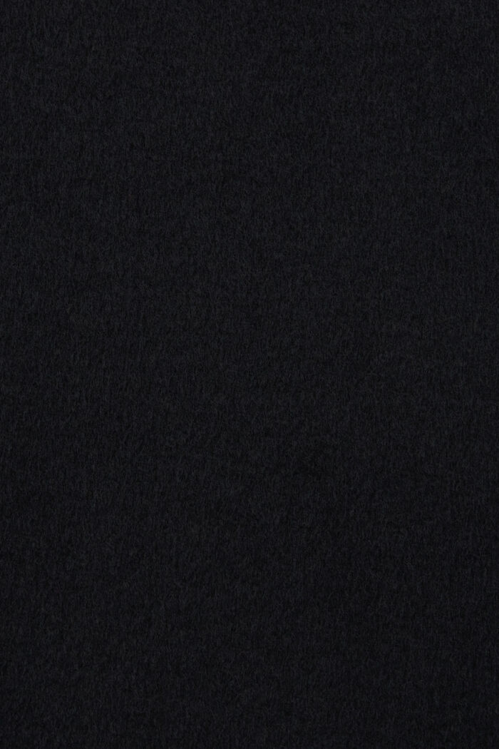 Double-Breasted Wool-Blend Coat, BLACK, detail image number 5