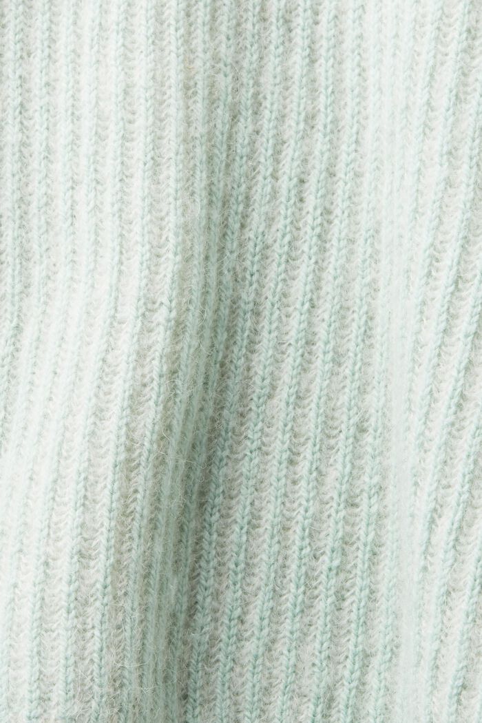 Two-tone jumper with alpaca, LIGHT AQUA GREEN, detail image number 5