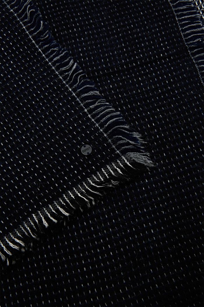 Structured Woven Scarf, NAVY, detail image number 1