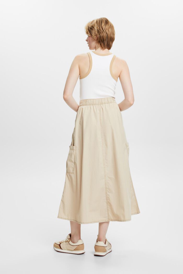 Pull-on cargo skirt, 100% cotton, SAND, detail image number 3