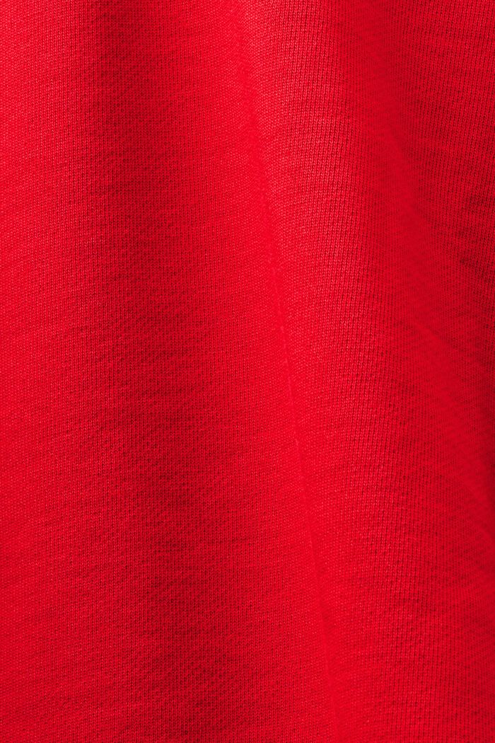 超大廓形印花連帽衛衣, 深紅色, detail image number 7