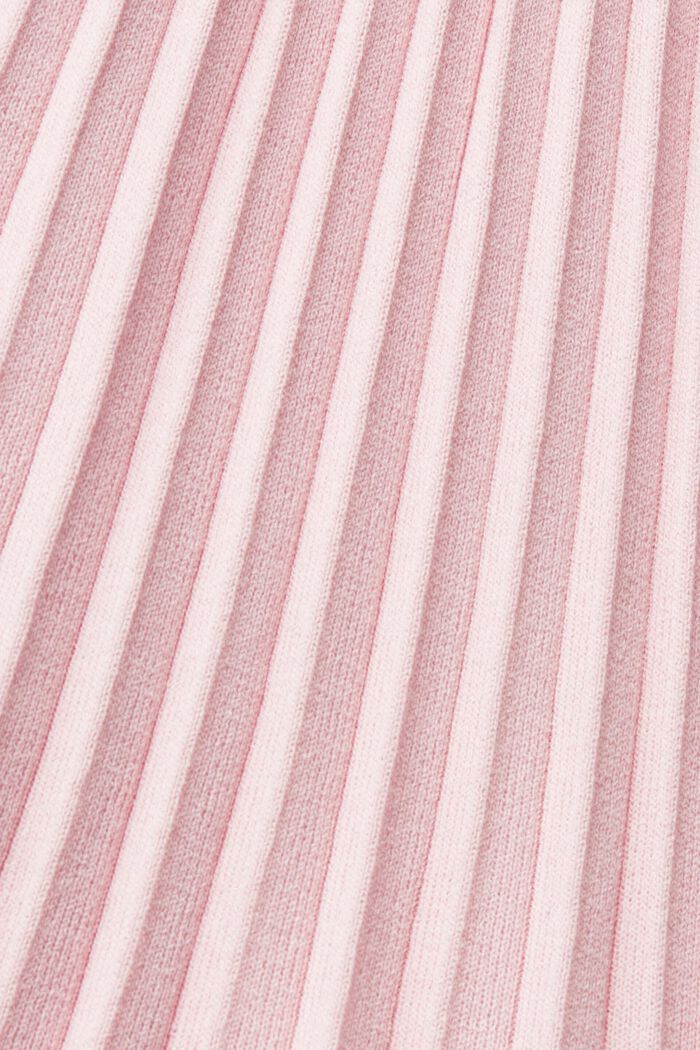 Pleated mini dress with long-sleeves & crewneck, PINK, detail image number 5