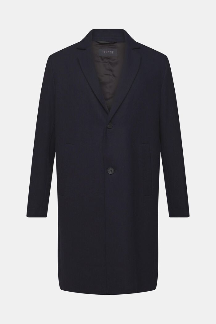 Wool blend coat, NAVY, detail image number 6