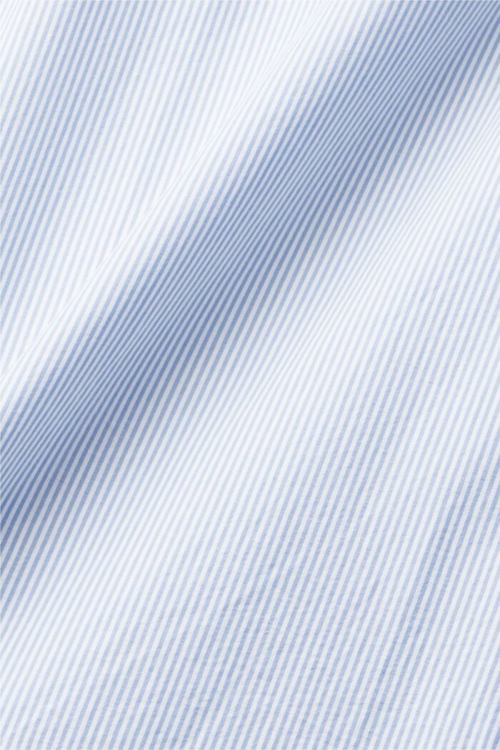 棉質立領細條紋襯衫, 灰藍色, detail image number 4