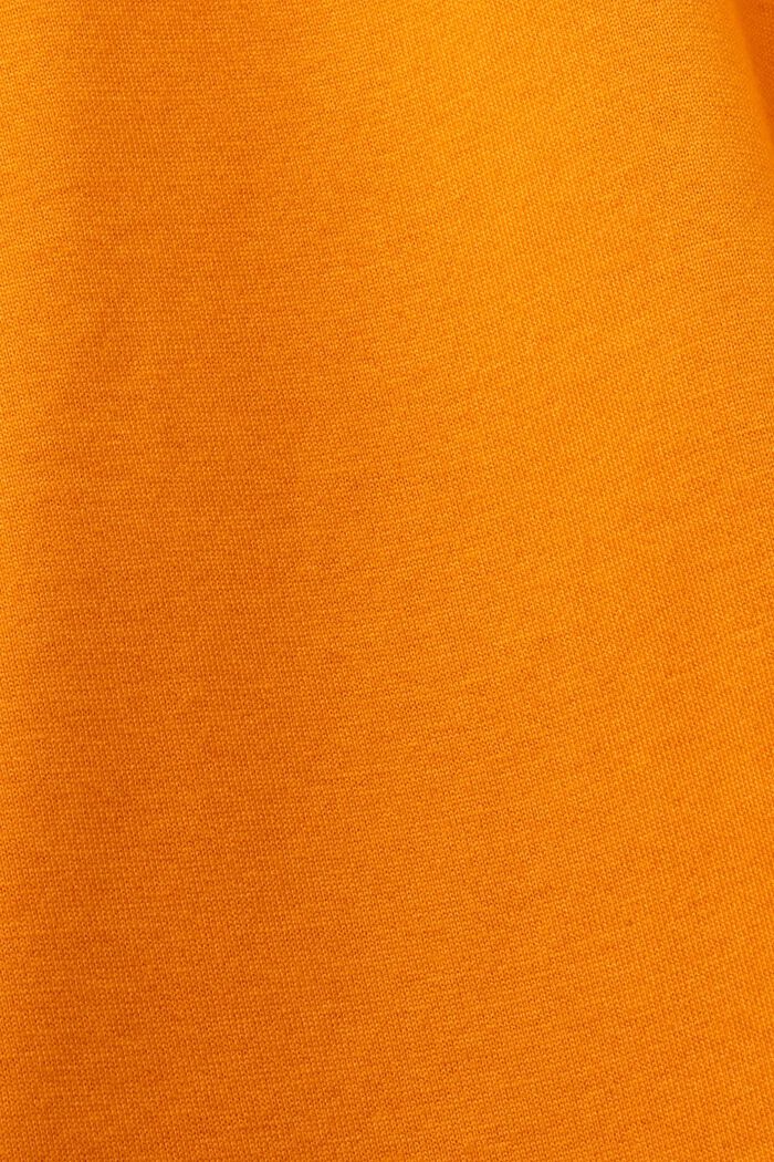100%純棉圓領層次感T恤, 橙色, detail image number 5